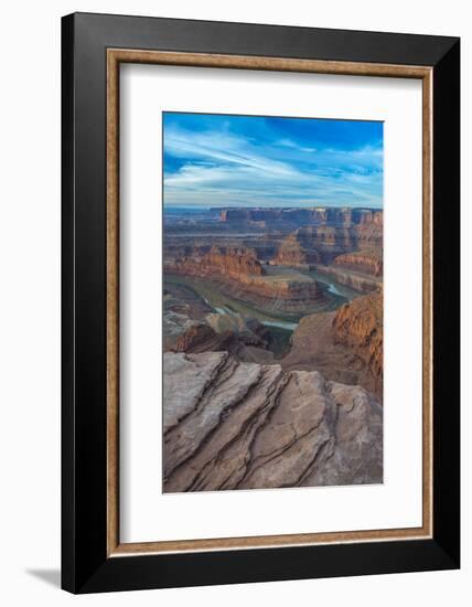 Sunrise at Dead Horse Point SP, Colorado River, and Canyonlands NP-Howie Garber-Framed Photographic Print