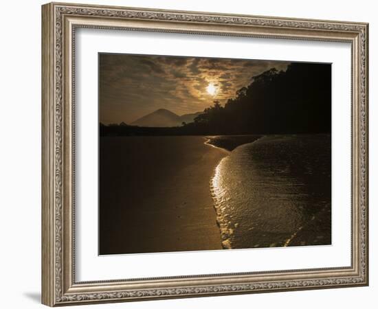 Sunrise at Dura Beach in Ubatuba, Brazil-Alex Saberi-Framed Photographic Print