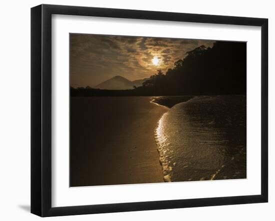 Sunrise at Dura Beach in Ubatuba, Brazil-Alex Saberi-Framed Photographic Print