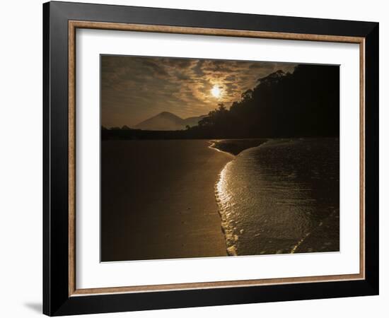 Sunrise at Dura Beach in Ubatuba, Brazil-Alex Saberi-Framed Photographic Print