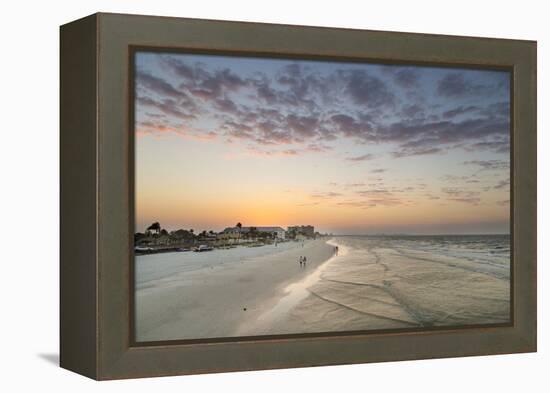 Sunrise at Fort Myers Beach, Florida, USA-Chuck Haney-Framed Premier Image Canvas