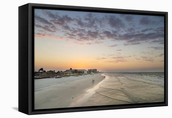 Sunrise at Fort Myers Beach, Florida, USA-Chuck Haney-Framed Premier Image Canvas