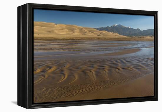 Sunrise at Great Sand Dunes and Medano Creek-Howie Garber-Framed Premier Image Canvas