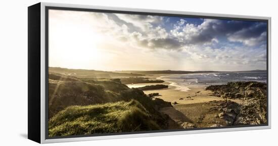 Sunrise at Gwithian Beach, Cornwall, England, United Kingdom-Mark Chivers-Framed Premier Image Canvas