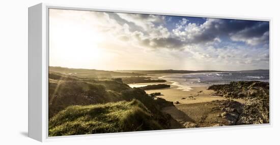 Sunrise at Gwithian Beach, Cornwall, England, United Kingdom-Mark Chivers-Framed Premier Image Canvas