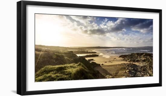 Sunrise at Gwithian Beach, Cornwall, England, United Kingdom-Mark Chivers-Framed Photographic Print