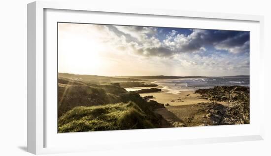 Sunrise at Gwithian Beach, Cornwall, England, United Kingdom-Mark Chivers-Framed Photographic Print