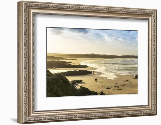 Sunrise at Gwithian Beach, Cornwall, England, United Kingdom-Mark Chivers-Framed Photographic Print