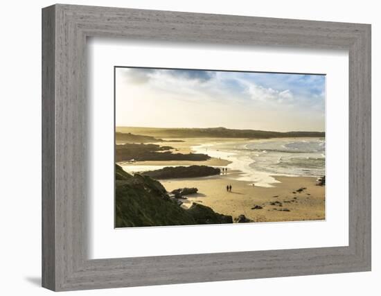 Sunrise at Gwithian Beach, Cornwall, England, United Kingdom-Mark Chivers-Framed Photographic Print