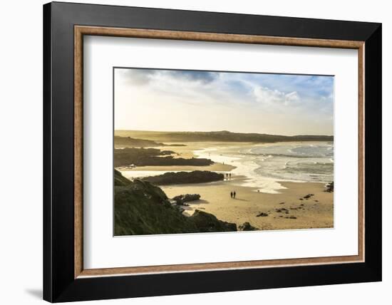 Sunrise at Gwithian Beach, Cornwall, England, United Kingdom-Mark Chivers-Framed Photographic Print