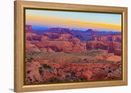 Sunrise at Hunts Mesa Panorama-aiisha-Framed Premier Image Canvas