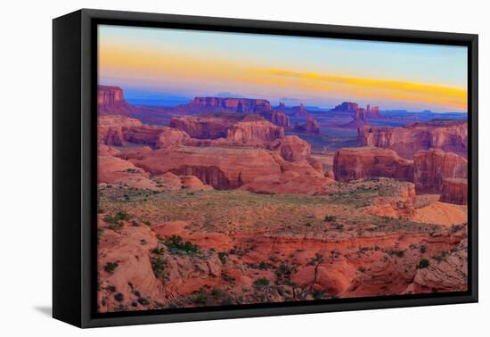 Sunrise at Hunts Mesa Panorama-aiisha-Framed Premier Image Canvas