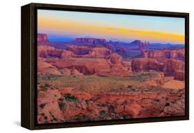 Sunrise at Hunts Mesa Panorama-aiisha-Framed Premier Image Canvas