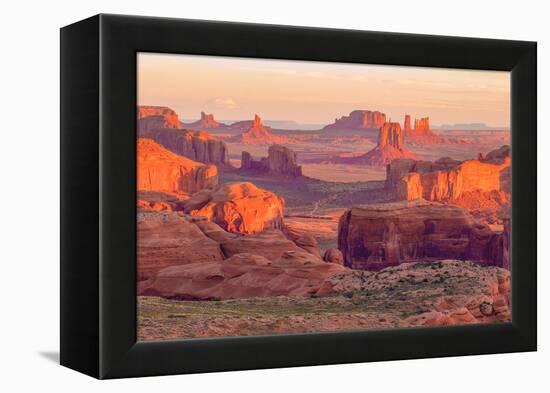 Sunrise at Hunts Mesa Viewpoint-aiisha-Framed Premier Image Canvas