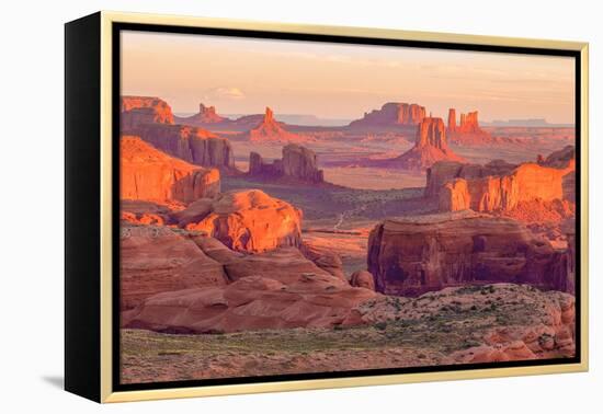 Sunrise at Hunts Mesa Viewpoint-aiisha-Framed Premier Image Canvas