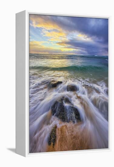 Sunrise at Kapa'a Beach, Kauai Hawaii-Vincent James-Framed Premier Image Canvas