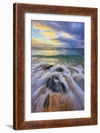 Sunrise at Kapa'a Beach, Kauai Hawaii-Vincent James-Framed Photographic Print