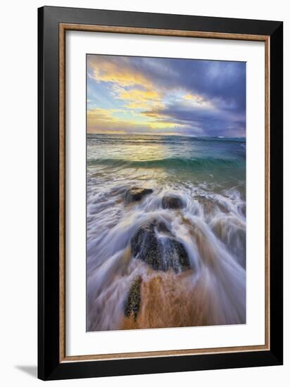 Sunrise at Kapa'a Beach, Kauai Hawaii-Vincent James-Framed Photographic Print