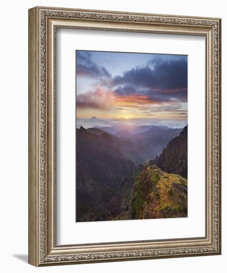 Sunrise at Miradouro Ninho Da Manta, Arieiro, Madeira, Portugal-Rainer Mirau-Framed Photographic Print