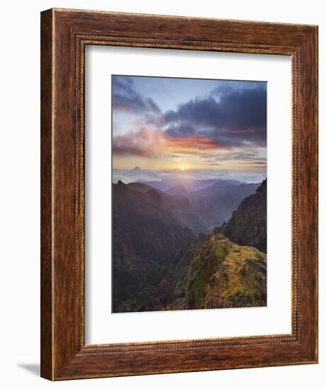 Sunrise at Miradouro Ninho Da Manta, Arieiro, Madeira, Portugal-Rainer Mirau-Framed Photographic Print