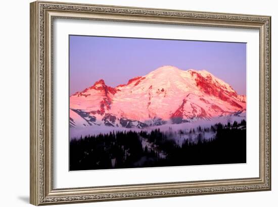 Sunrise at Mount Rainier-Douglas Taylor-Framed Photographic Print