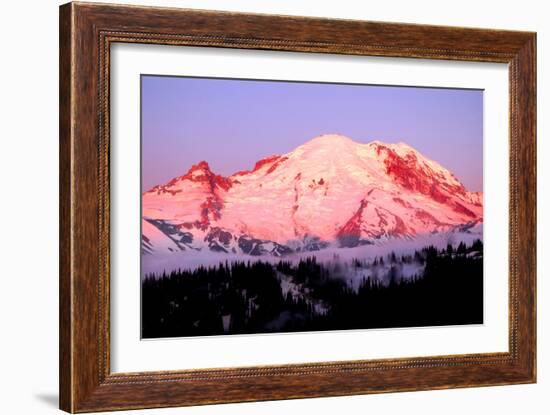 Sunrise at Mount Rainier-Douglas Taylor-Framed Photographic Print