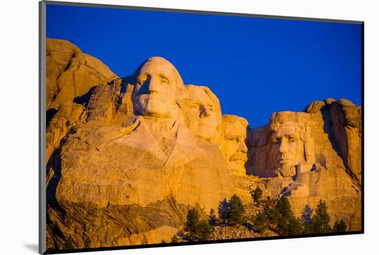 Sunrise at Mount Rushmore, Black Hills, South Dakota, United States of America, North America-Laura Grier-Mounted Photographic Print