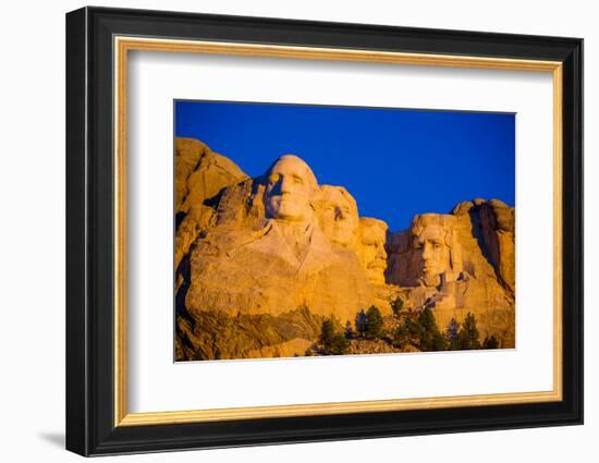 Sunrise at Mount Rushmore, Black Hills, South Dakota, United States of America, North America-Laura Grier-Framed Photographic Print