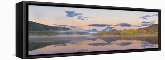 Sunrise at Oxbow Bend in fall, Grand Teton National Park, Wyoming-Richard & Susan Day-Framed Premier Image Canvas