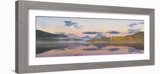 Sunrise at Oxbow Bend in fall, Grand Teton National Park, Wyoming-Richard & Susan Day-Framed Photographic Print