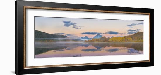 Sunrise at Oxbow Bend in fall, Grand Teton National Park, Wyoming-Richard & Susan Day-Framed Photographic Print