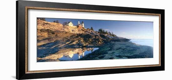 Sunrise at Pemaquid Point Lighthouse from 1827, Maine-null-Framed Photographic Print