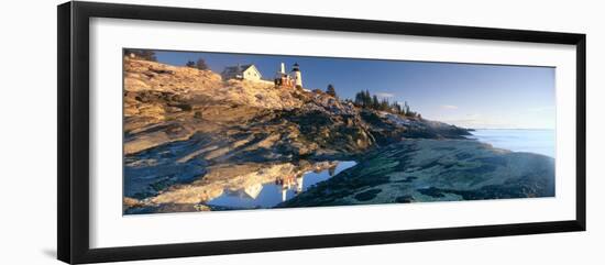 Sunrise at Pemaquid Point Lighthouse from 1827, Maine-null-Framed Photographic Print