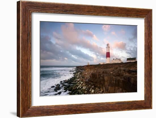 Sunrise at Portland Bill Lighthouse, Dorset England UK-Tracey Whitefoot-Framed Photographic Print