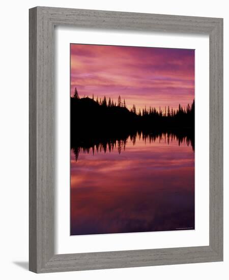 Sunrise at Reflection Lake, Mt. Rainier National Park, Washington, USA-null-Framed Photographic Print