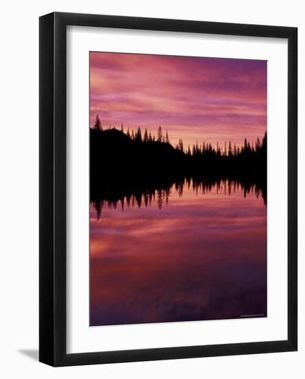 Sunrise at Reflection Lake, Mt. Rainier National Park, Washington, USA-null-Framed Photographic Print