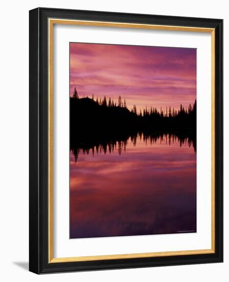 Sunrise at Reflection Lake, Mt. Rainier National Park, Washington, USA-null-Framed Photographic Print