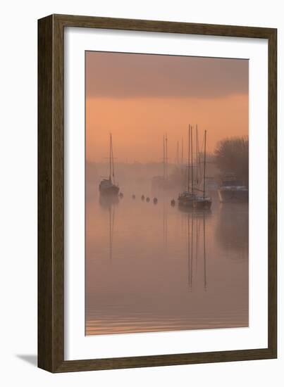 Sunrise at River Frome, Dorset-Robert Maynard-Framed Photographic Print