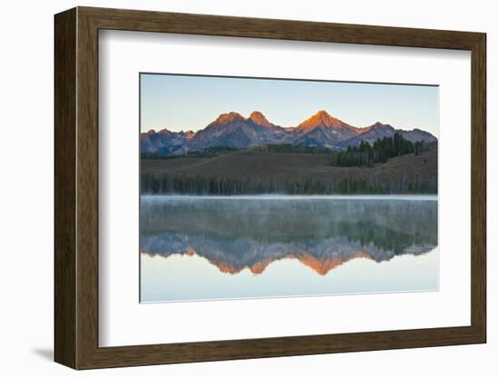 Sunrise at Sawtooth Mts, Little Redfish Lake, Stanley, Idaho-Michel Hersen-Framed Photographic Print