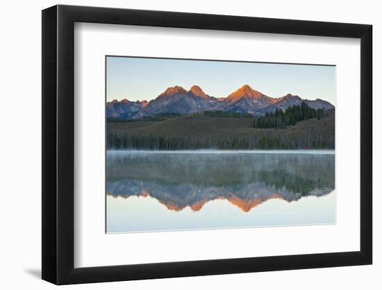 Sunrise at Sawtooth Mts, Little Redfish Lake, Stanley, Idaho-Michel Hersen-Framed Photographic Print