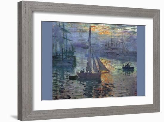 Sunrise At Sea-Claude Monet-Framed Art Print