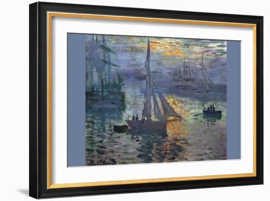 Sunrise At Sea-Claude Monet-Framed Art Print