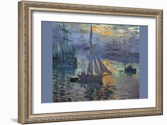 Sunrise at Sea-Claude Monet-Framed Art Print