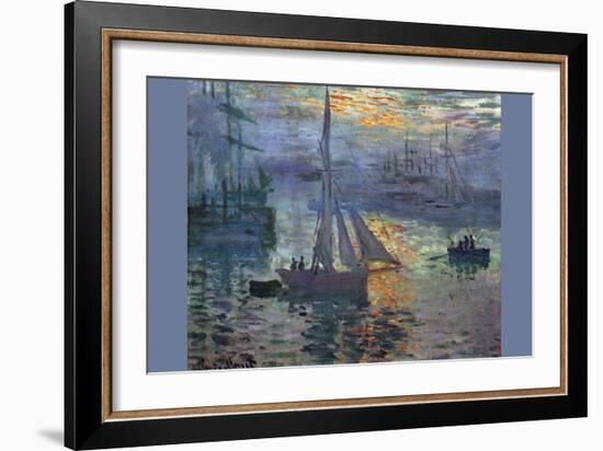 Sunrise at Sea-Claude Monet-Framed Art Print