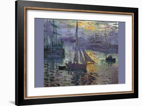 Sunrise At Sea-Claude Monet-Framed Art Print