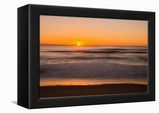 Sunrise at Shelly Beach, Caloundra, Sunshine Coast, Queensland, Australia-Mark A Johnson-Framed Premier Image Canvas