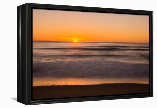 Sunrise at Shelly Beach, Caloundra, Sunshine Coast, Queensland, Australia-Mark A Johnson-Framed Premier Image Canvas