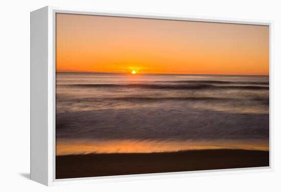 Sunrise at Shelly Beach, Caloundra, Sunshine Coast, Queensland, Australia-Mark A Johnson-Framed Premier Image Canvas