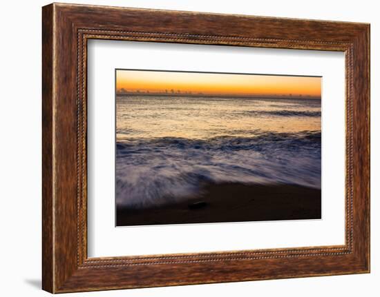 Sunrise at Shelly Beach, Caloundra, Sunshine Coast, Queensland, Australia-Mark A Johnson-Framed Photographic Print