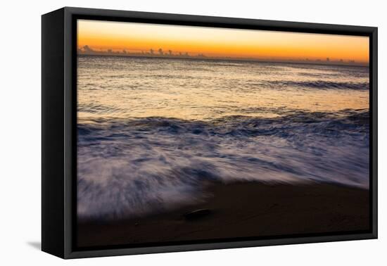 Sunrise at Shelly Beach, Caloundra, Sunshine Coast, Queensland, Australia-Mark A Johnson-Framed Premier Image Canvas